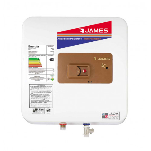 Termotanque james prisma 30 lts. tanque de cobre