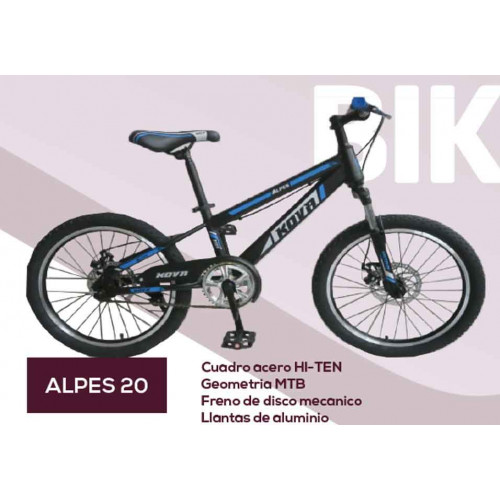 Bici niño r 20 kova alpes negro