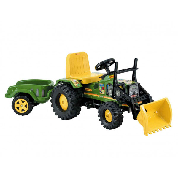 Tractor a pedal farmer 302 verde con pala