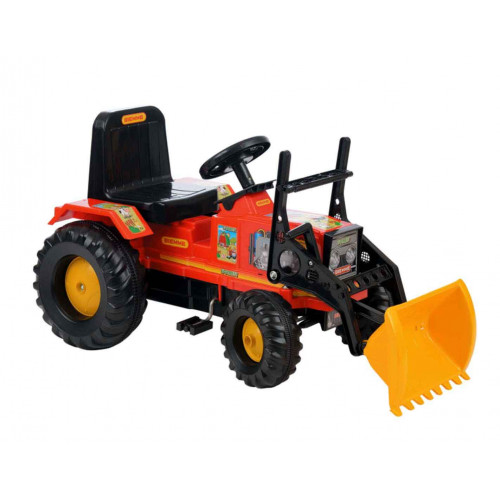 Tractor a pedal farmer 302 rojo con pala