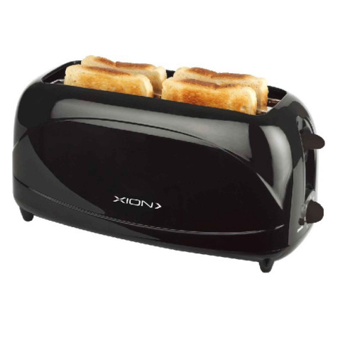 Tostadora xion xi-to204 doble ranura 4 panes - 1200 w.