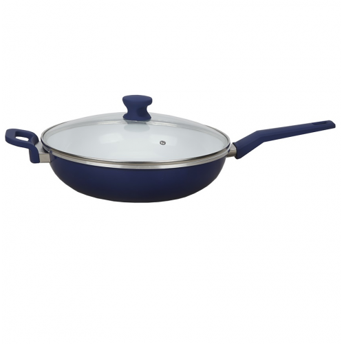 Wok de aluminio de 30 cm con interior antiadherente modelo azzurra