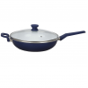 Wok de aluminio de 30 cm con interior antiadherente modelo azzurra