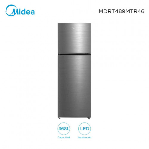 Heladera Inox Inverter 368L Midea MDRT489MTR46