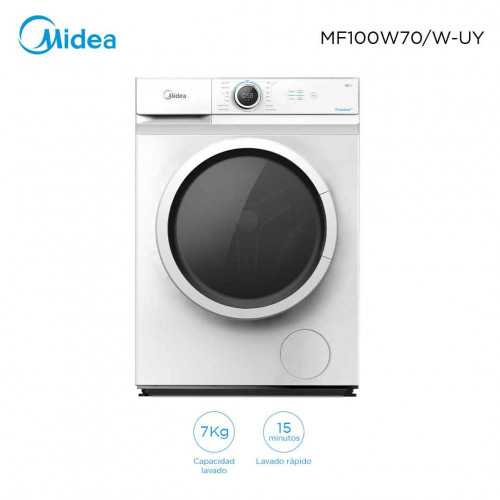 Lavarropas Midea carga frontal 7Kg MF100W70/W-UY