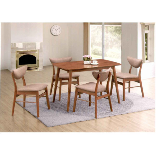 Comedor madera 4 sillas redondo costa malasia