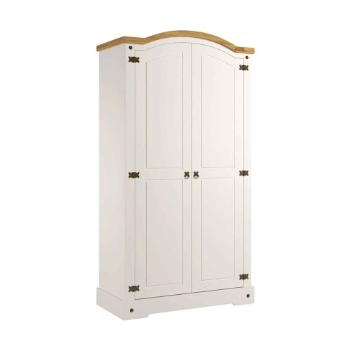 Ropero 2 ptas curvo linea mexicana blanco ch9180b