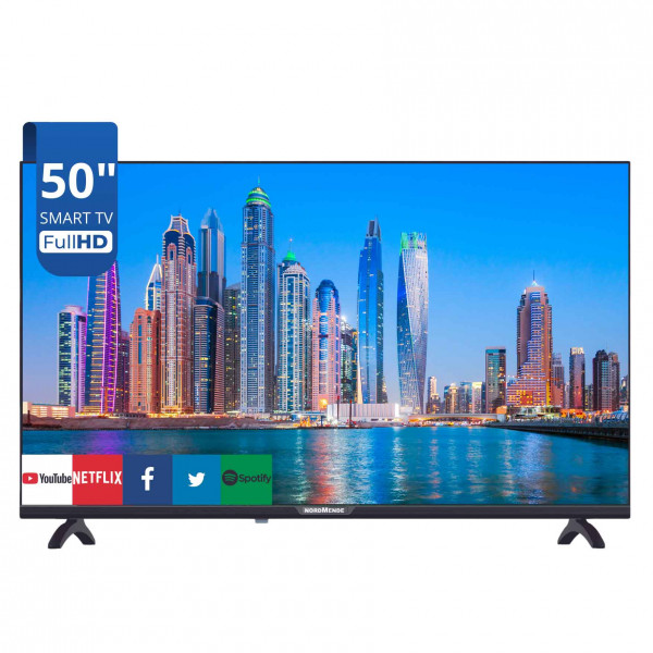 Tv led smart 50 nordmende full hd nrd-l50lx linux, 8gb