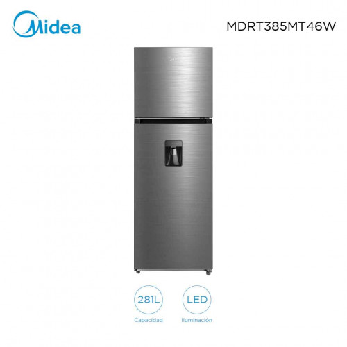 Heladera 281l midea inox mdrt385mtr46 m300 con dispensador