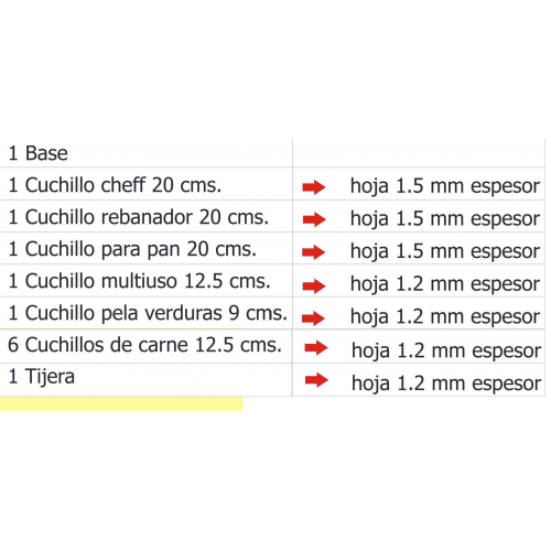 SET CUCHILLOS CON BASE MADERA  KN-16129