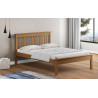 Cama 2 plazas color madera parrilla alta