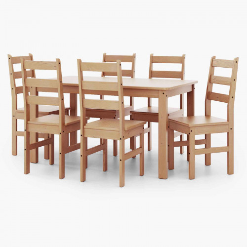 Comedor madera 6 sillas
