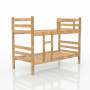 Cama marinera con respaldo y auxiliar madera maciza
