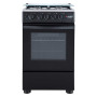 COCINA A GAS  C-506 MNT NEGRA 50 CM MESADA DE ACERO INOX
