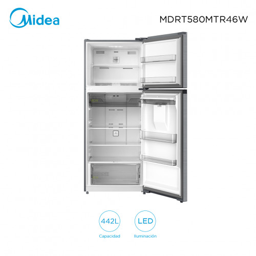 Heladera Inox Inverter 442L Midea MDRT580MTR46W