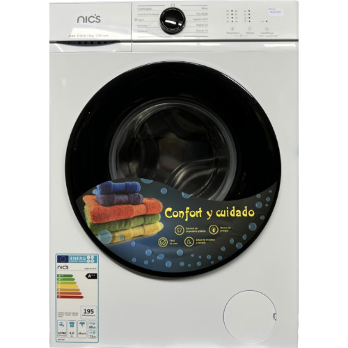 Lavarropas FRONTAL 10,5kg  NICS Blanco LAV-10,5KG