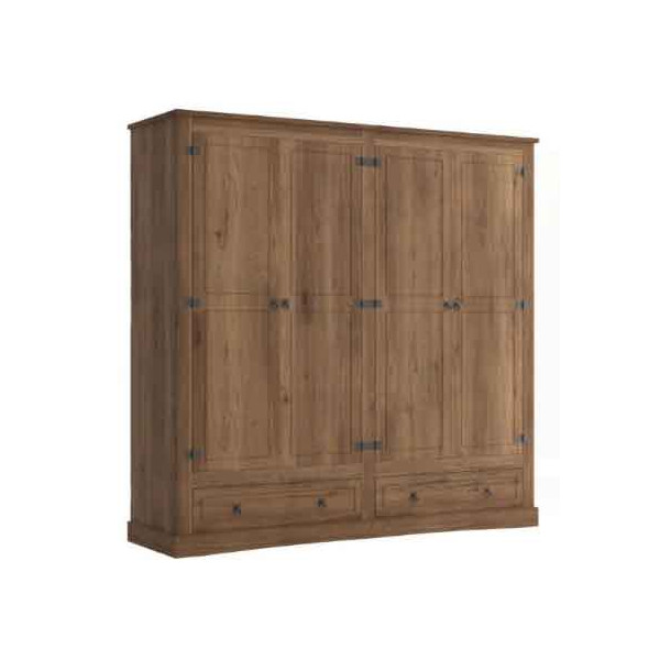 ROPERO RECTO 2 PTAS 1 CAJON BLANCO 100% MADERA EVB388