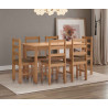 COMEDOR MADERA ROMA 6 SILLAS TAPIZADAS UV IMBUIA
