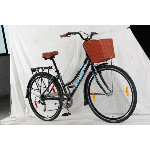 Bicicleta dama r 28 alumino con canasto